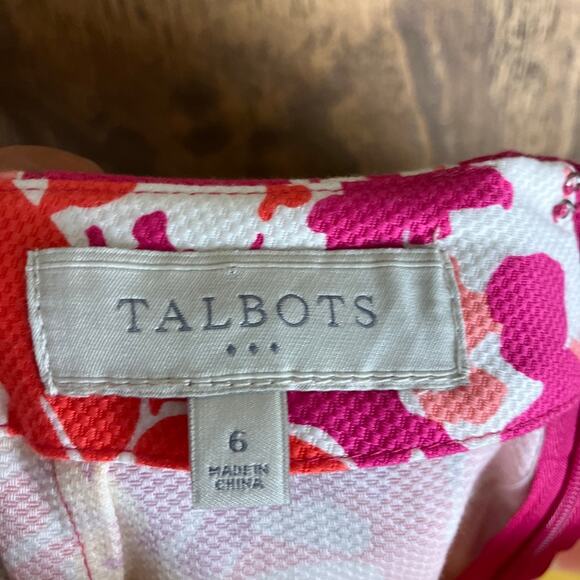 Talbots Womens Skirt Multicolor Floral Pencil Midi Back Zip Stretch 6 - Picture 4 of 10